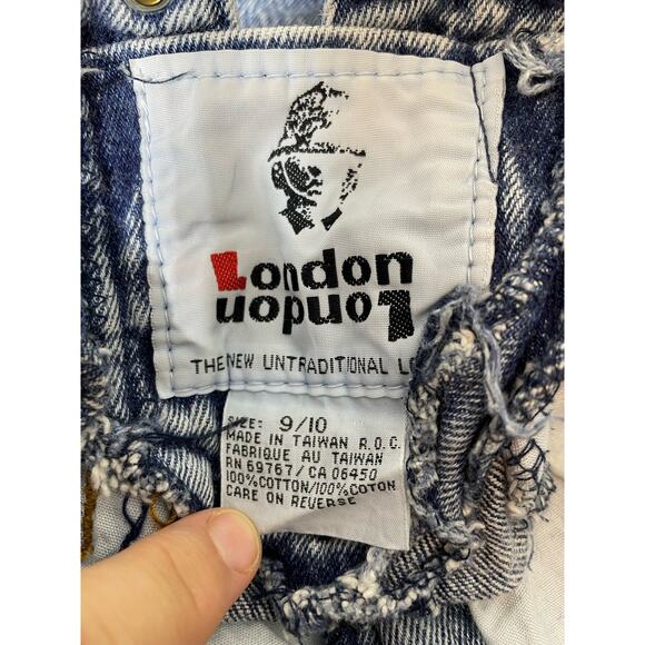 VTG 90s Acid Wash Lace Up Ankle Jeans Size 9/10 High Rise Tapered Leg Grunge - Picture 8 of 8